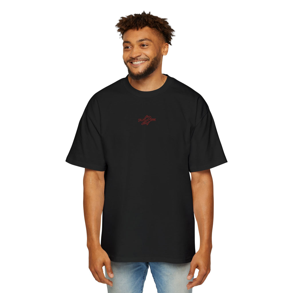 Rose Emblem Tee — Men's Oversized T-Shirt with Gothic Rose Back Print