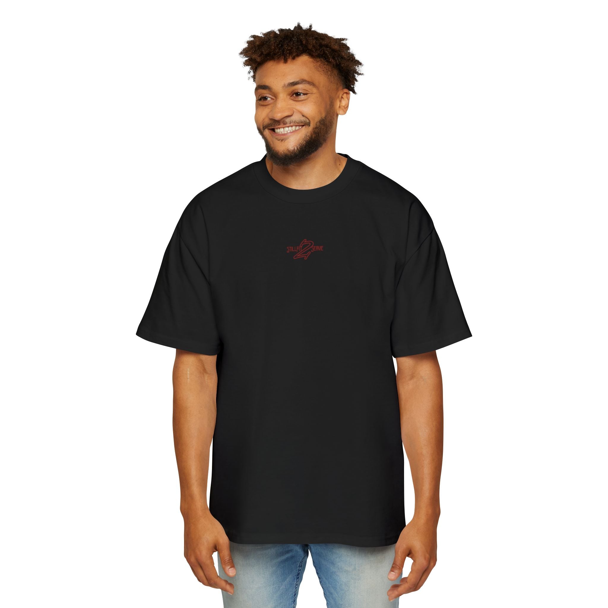 Rose Emblem Tee — Men's Oversized T-Shirt with Gothic Rose Back Print