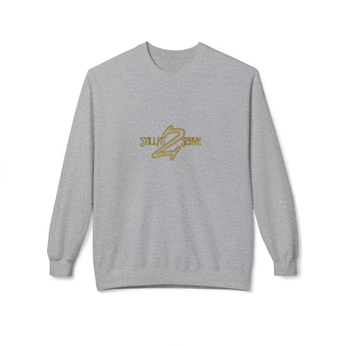 Crewneck Sweatshirt — "Still I Serve" Gold Rose Hebrew Design