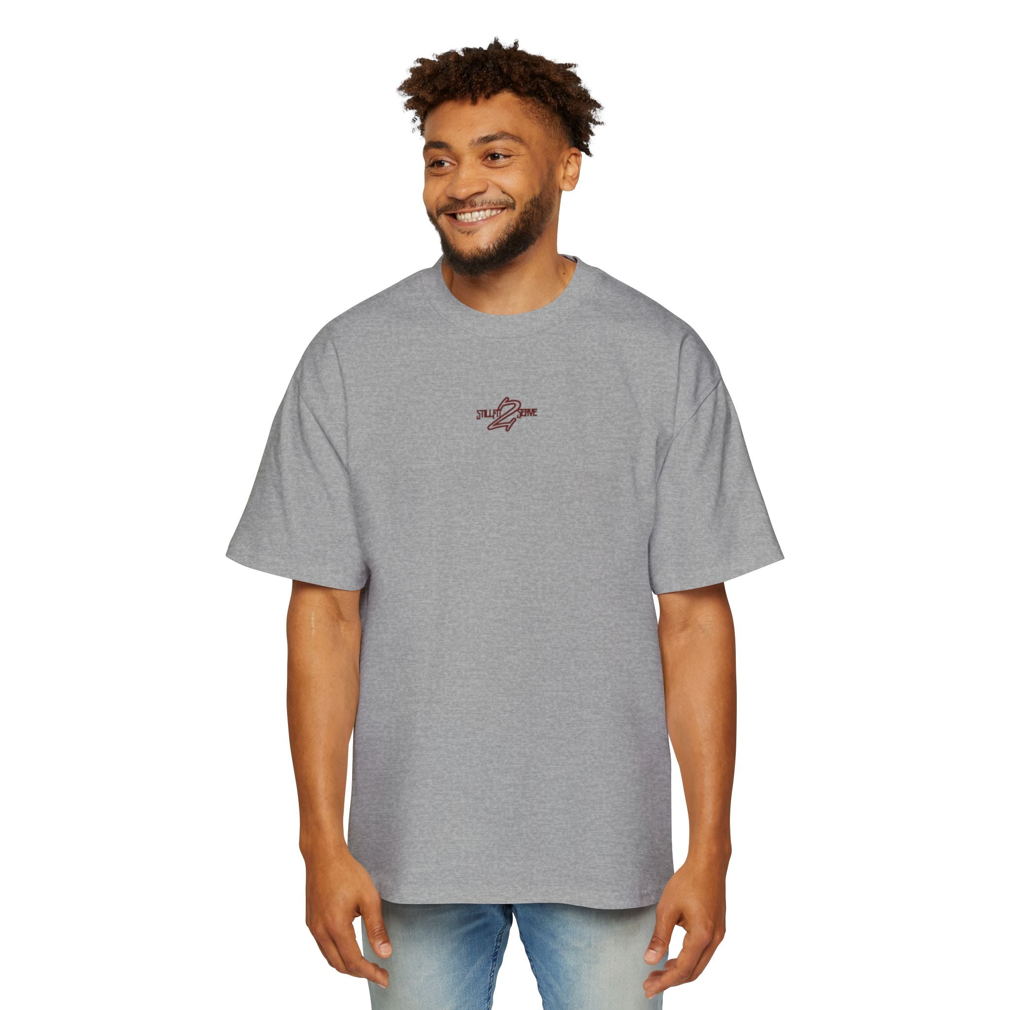 Rose Emblem Tee — Men's Oversized T-Shirt with Gothic Rose Back Print
