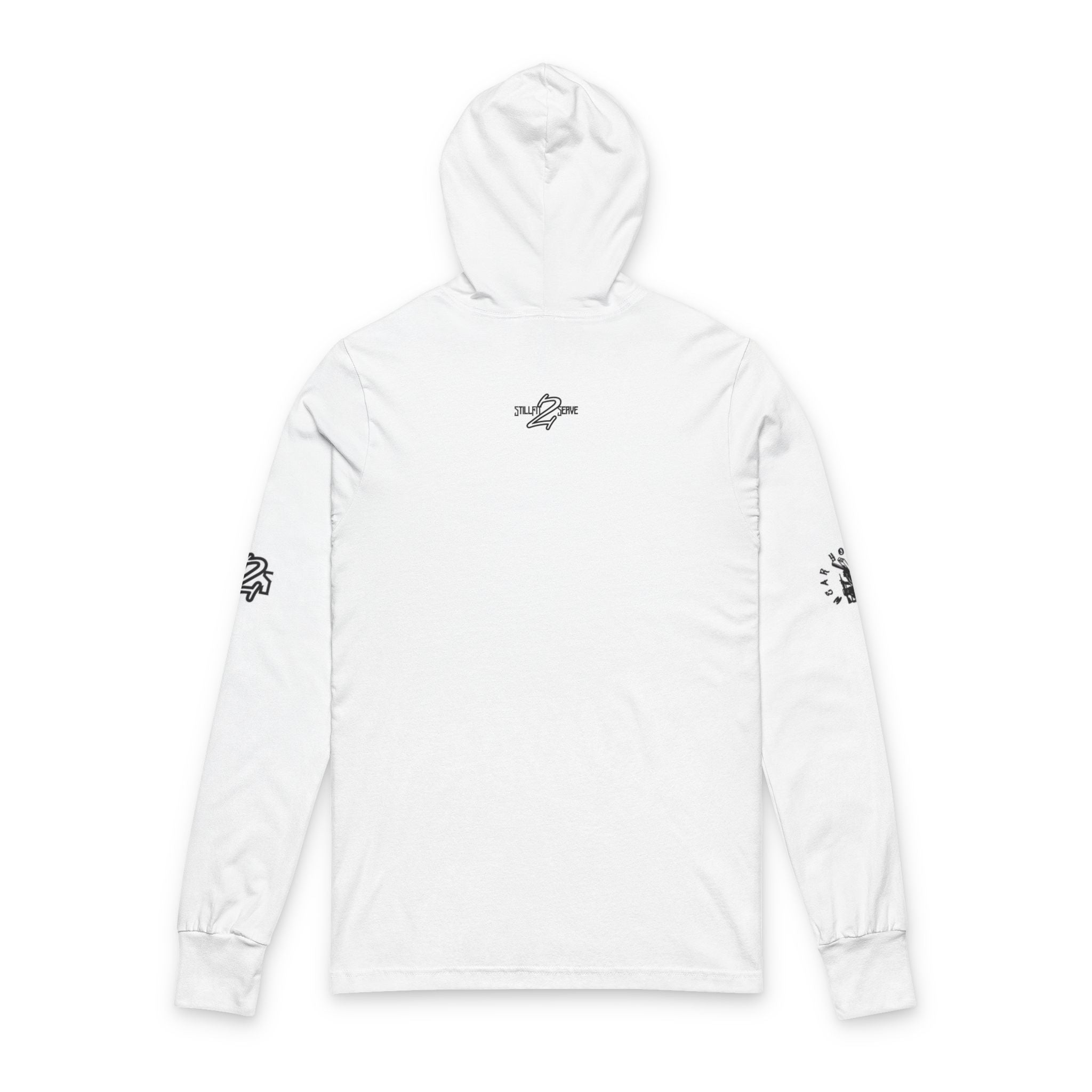 PTSD Pray Thru Stress Dailylong sleeve hooded tee | Scripture Philippians 4:7