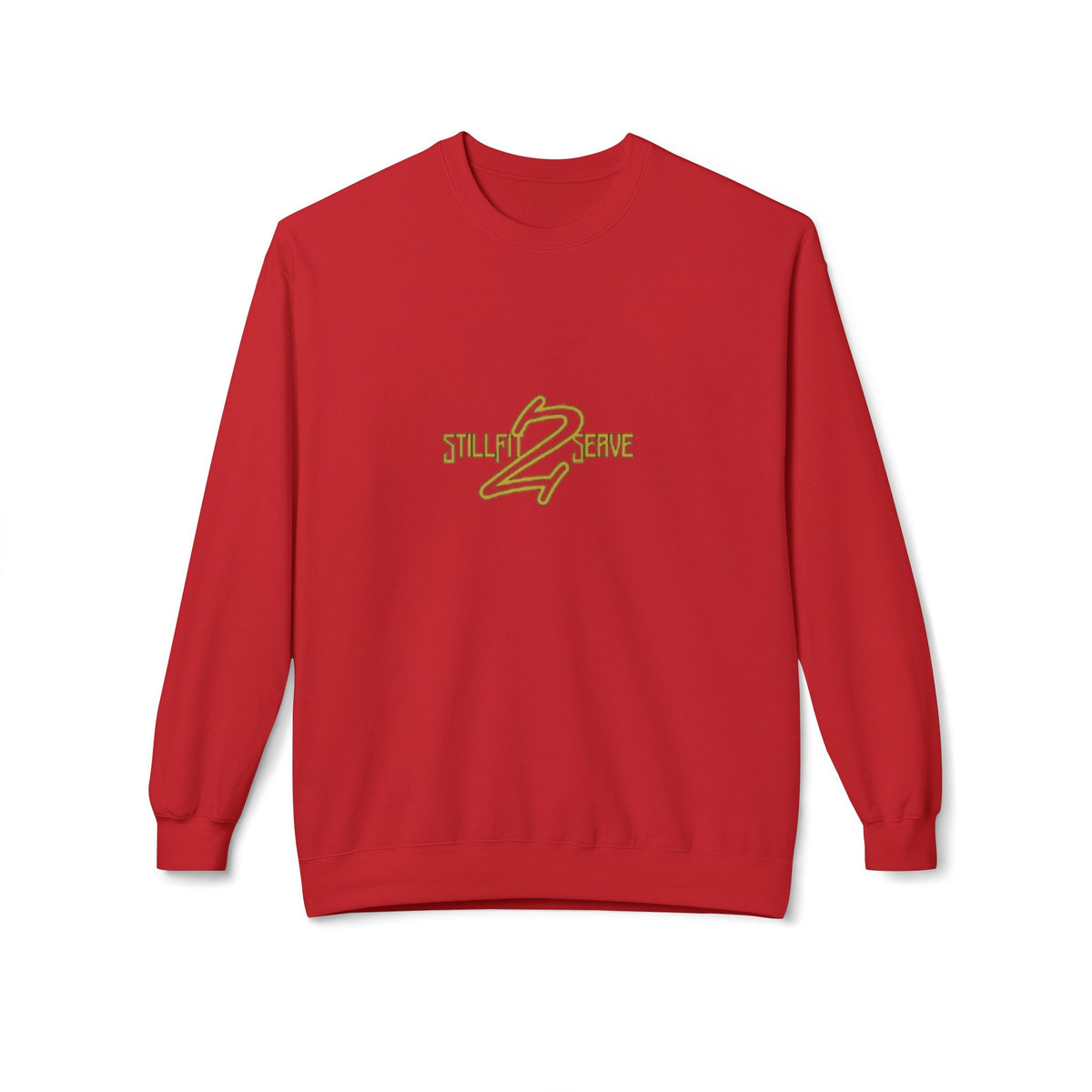 Crewneck Sweatshirt — "Still I Serve" Gold Rose Hebrew Design