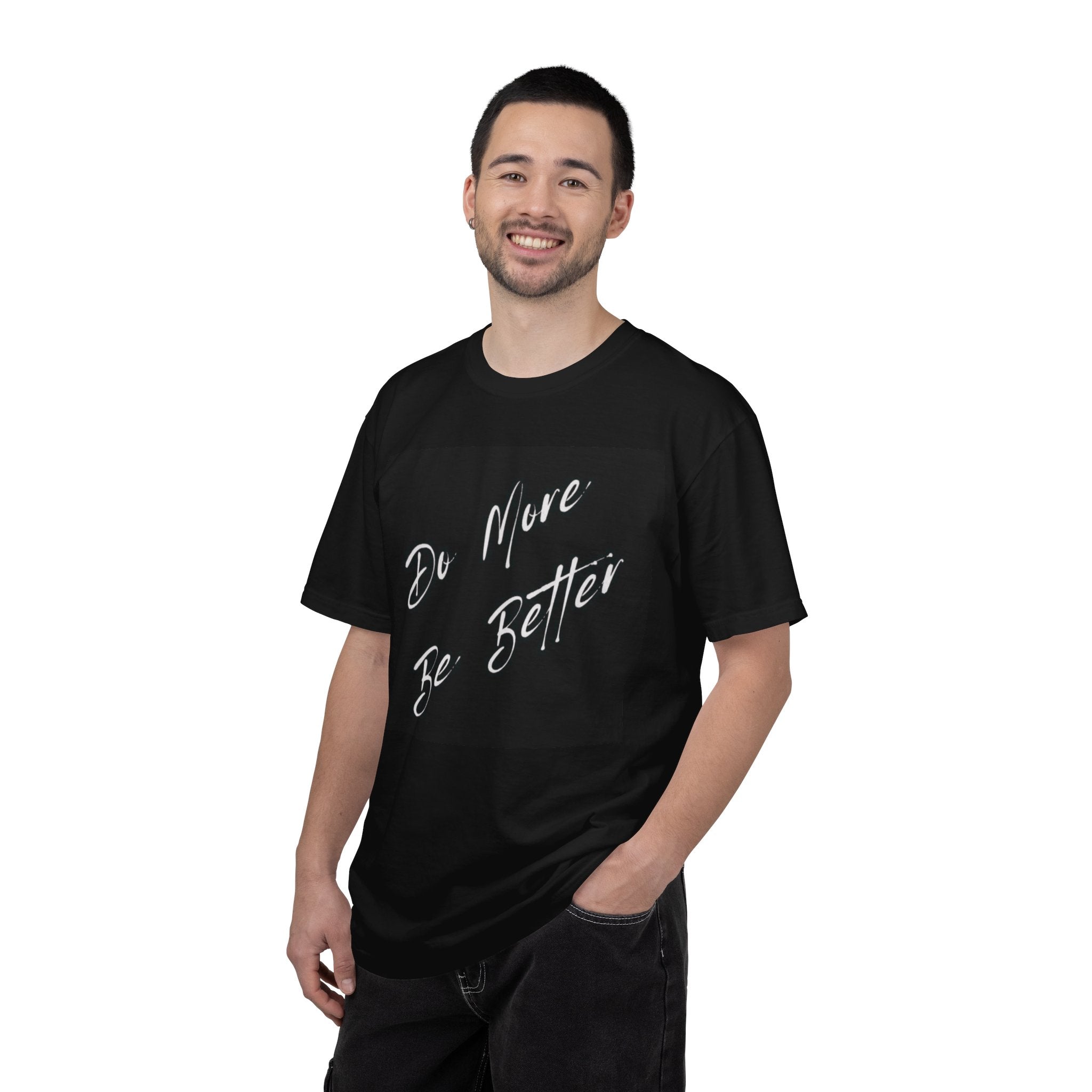 Do More Be Better T-Shirt | Motivational Script Tee, Fitness Slogan Back Print
