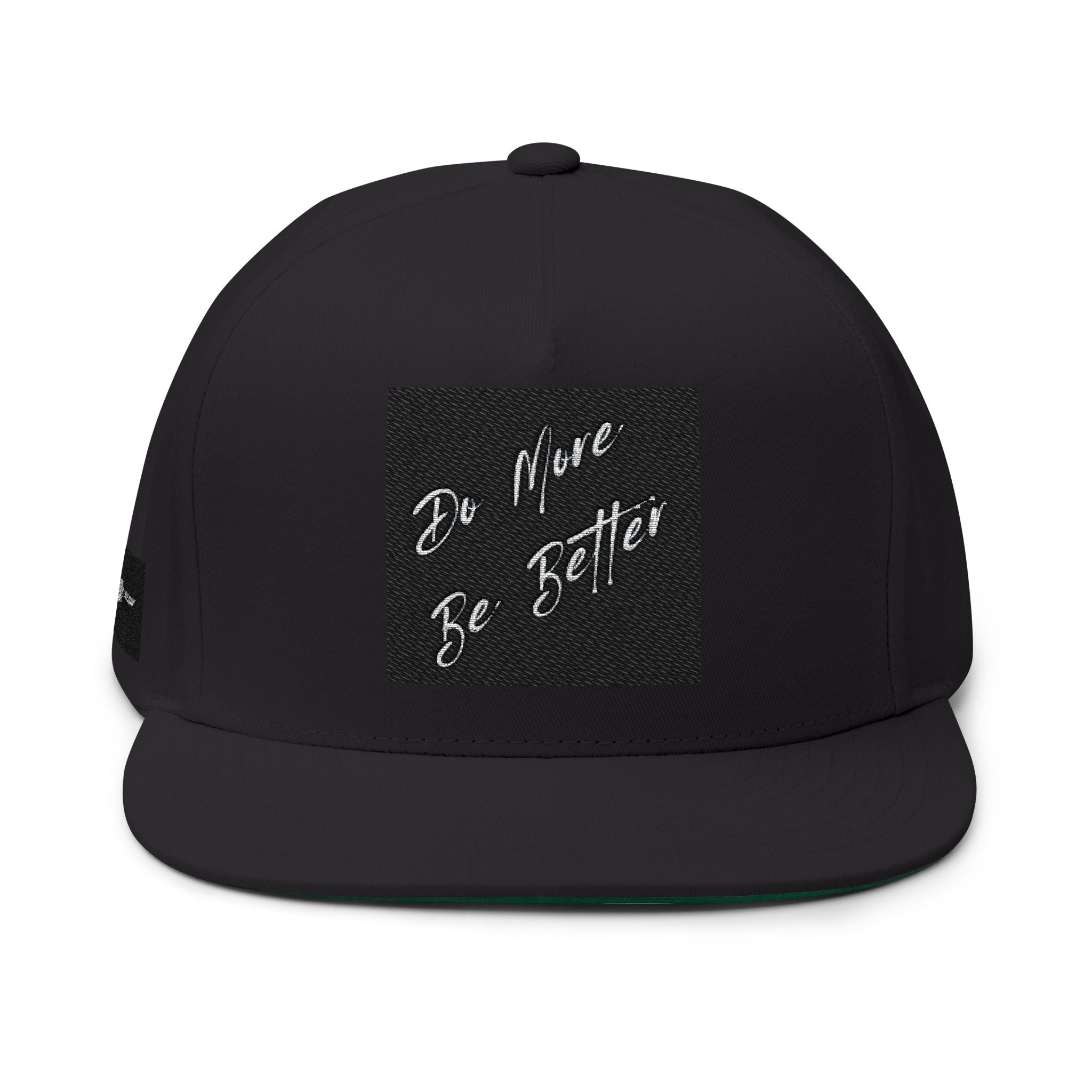 Flat Bill Cap — 'Do More Be Better' Embroidered Streetwear Snapback