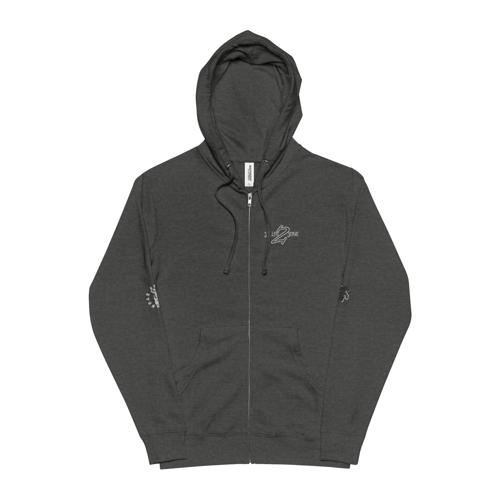 PTSD Support Zip Hoodie — Distressed Awareness Fleece Zip-Up
