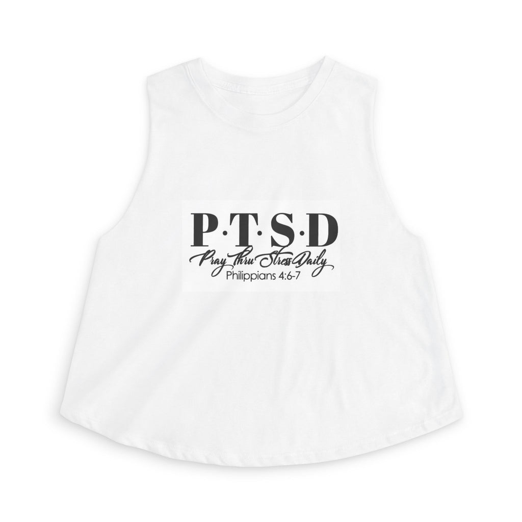 PTSD Pray Thru Stress Daily Crop Top — Christian Inspirational Women’s Tank