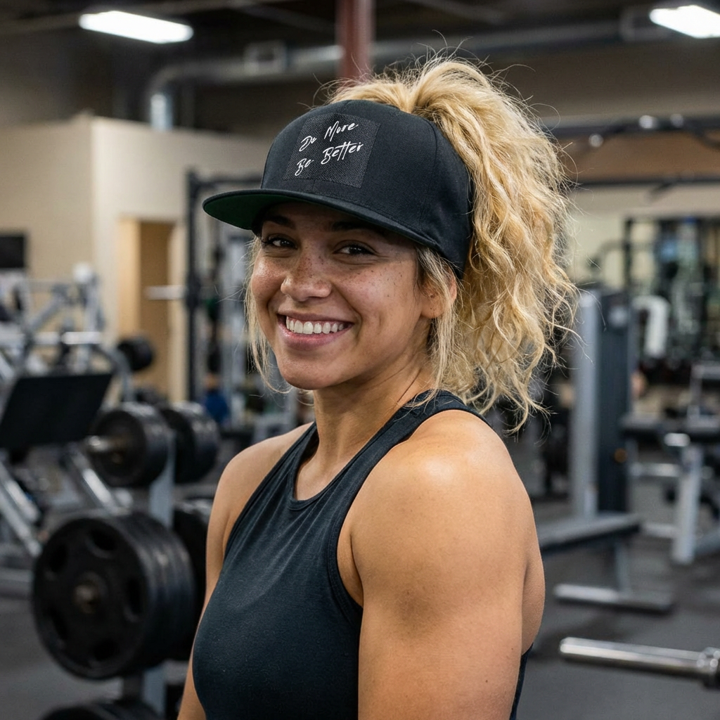 Flat Bill Cap — 'Do More Be Better' Embroidered Streetwear Snapback