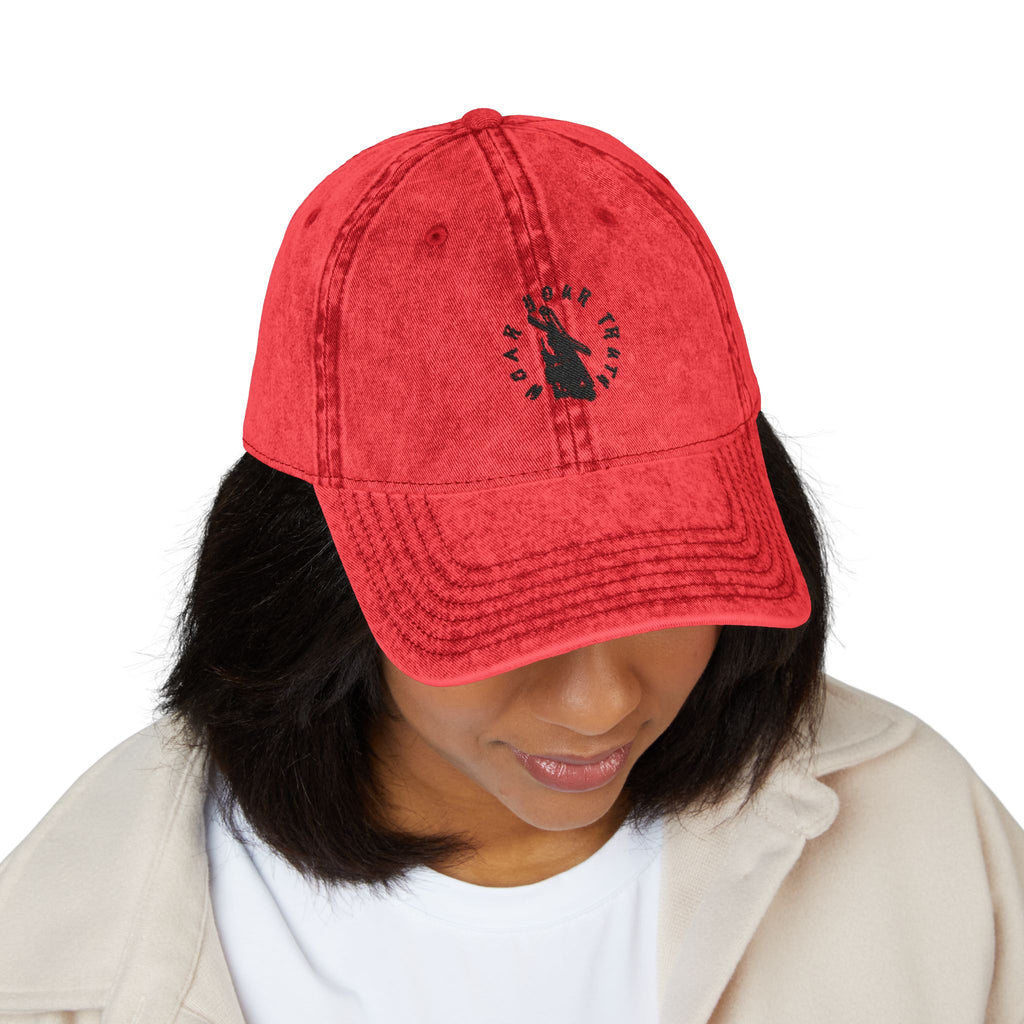 Vintage Embroidered Cap — Retro Burden Bearer
