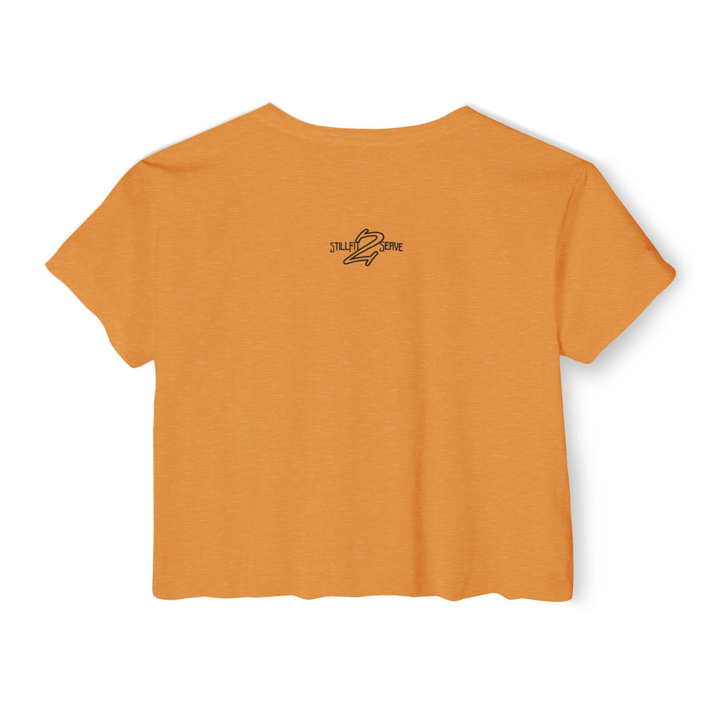 Ancestry Collection Crop Top — "Pray Thru Stress Daily" Philippians 4:6-7 Christian Tee
