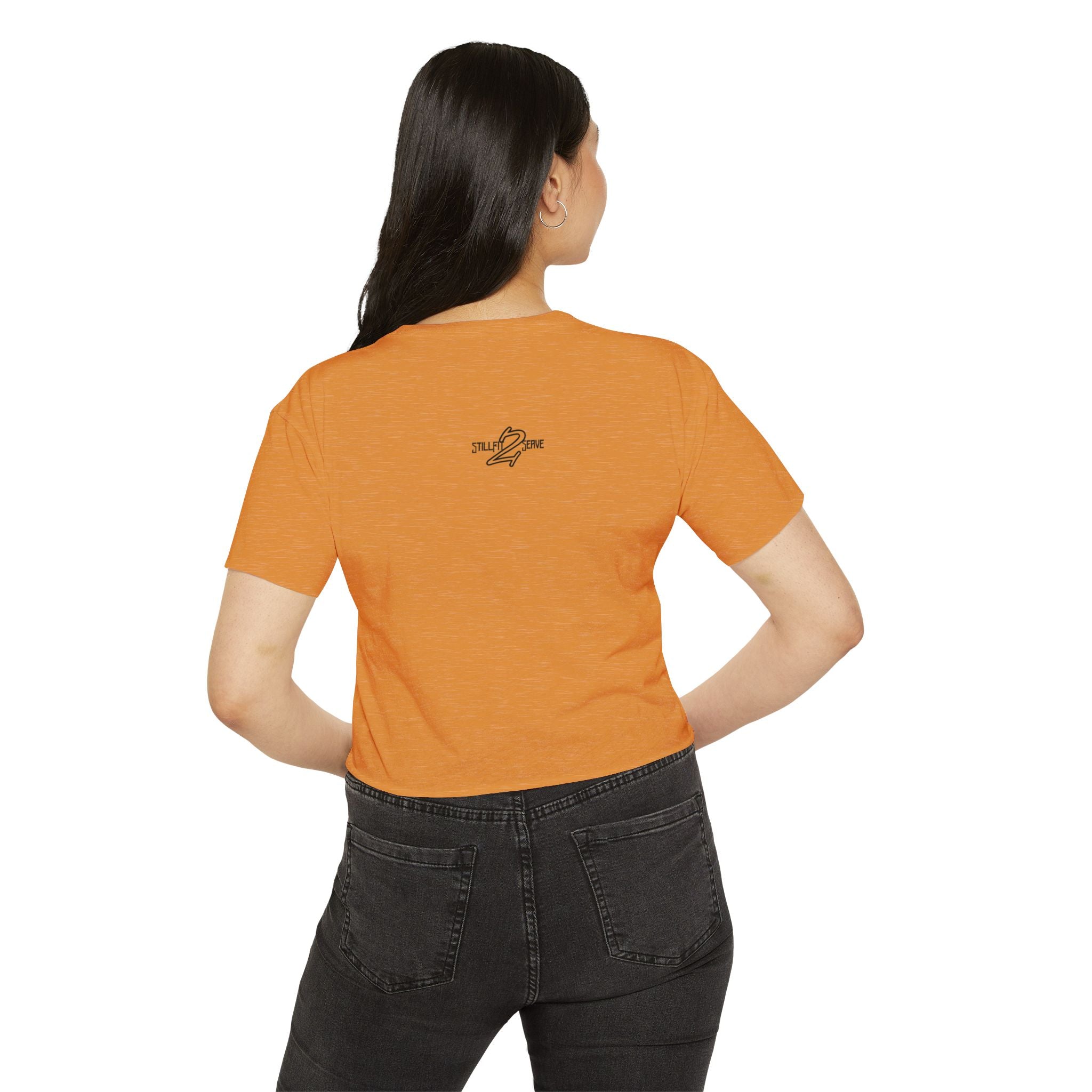 Ancestry Collection Crop Top — "Pray Thru Stress Daily" Philippians 4:6-7 Christian Tee