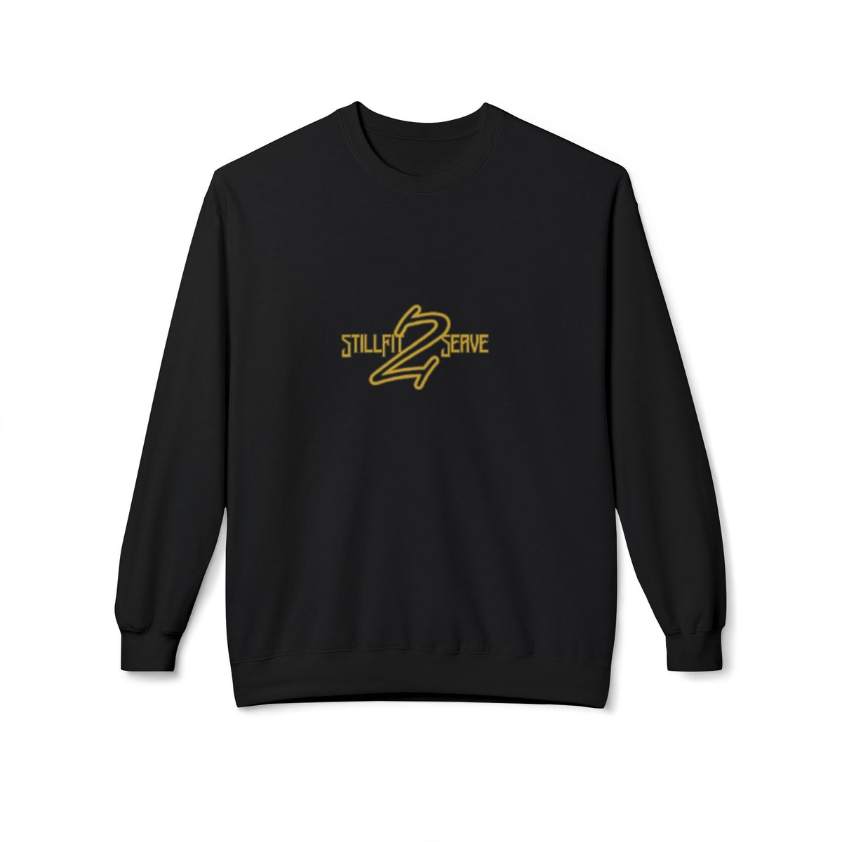 Crewneck Sweatshirt — "Still I Serve" Gold Rose Hebrew Design