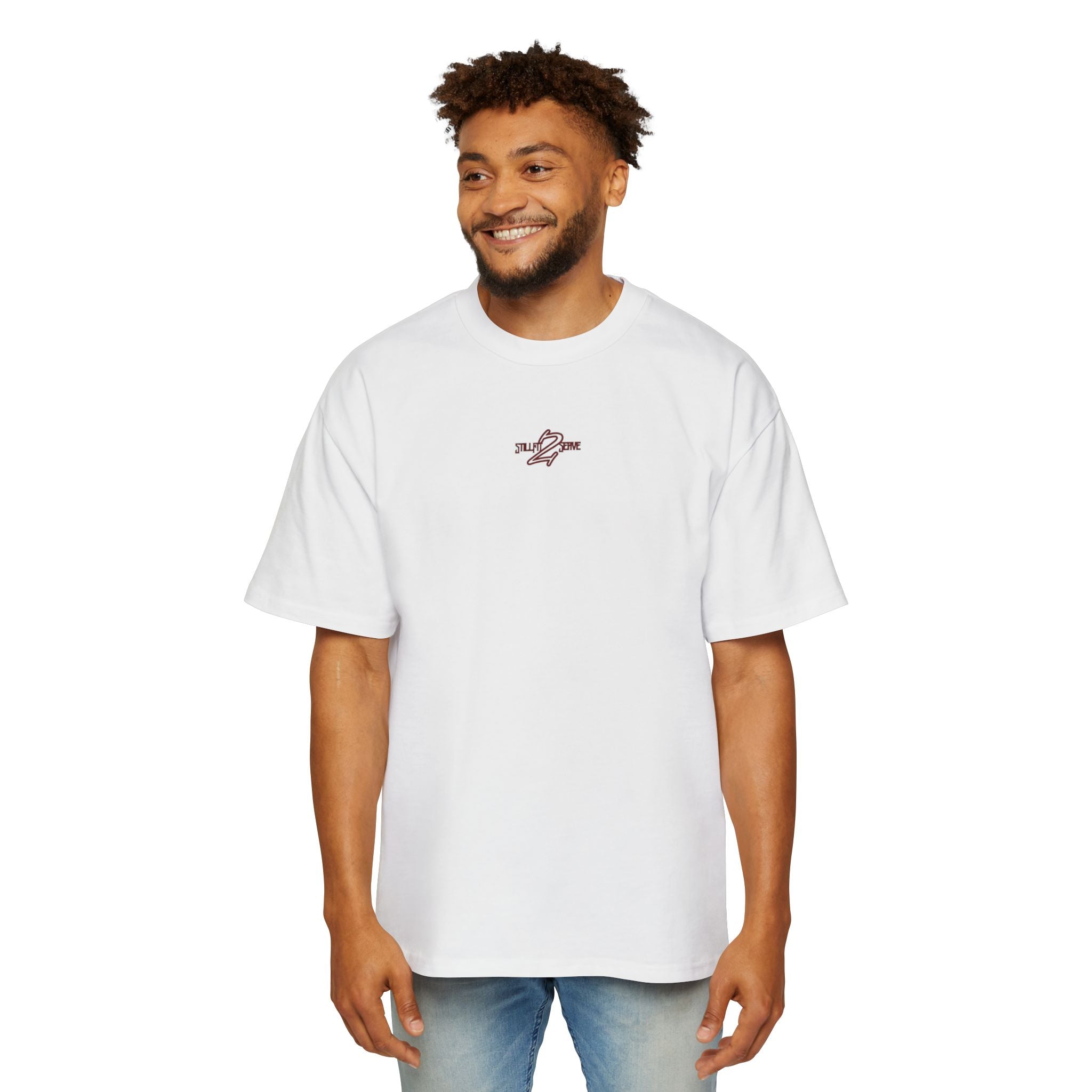 Rose Emblem Tee — Men's Oversized T-Shirt with Gothic Rose Back Print