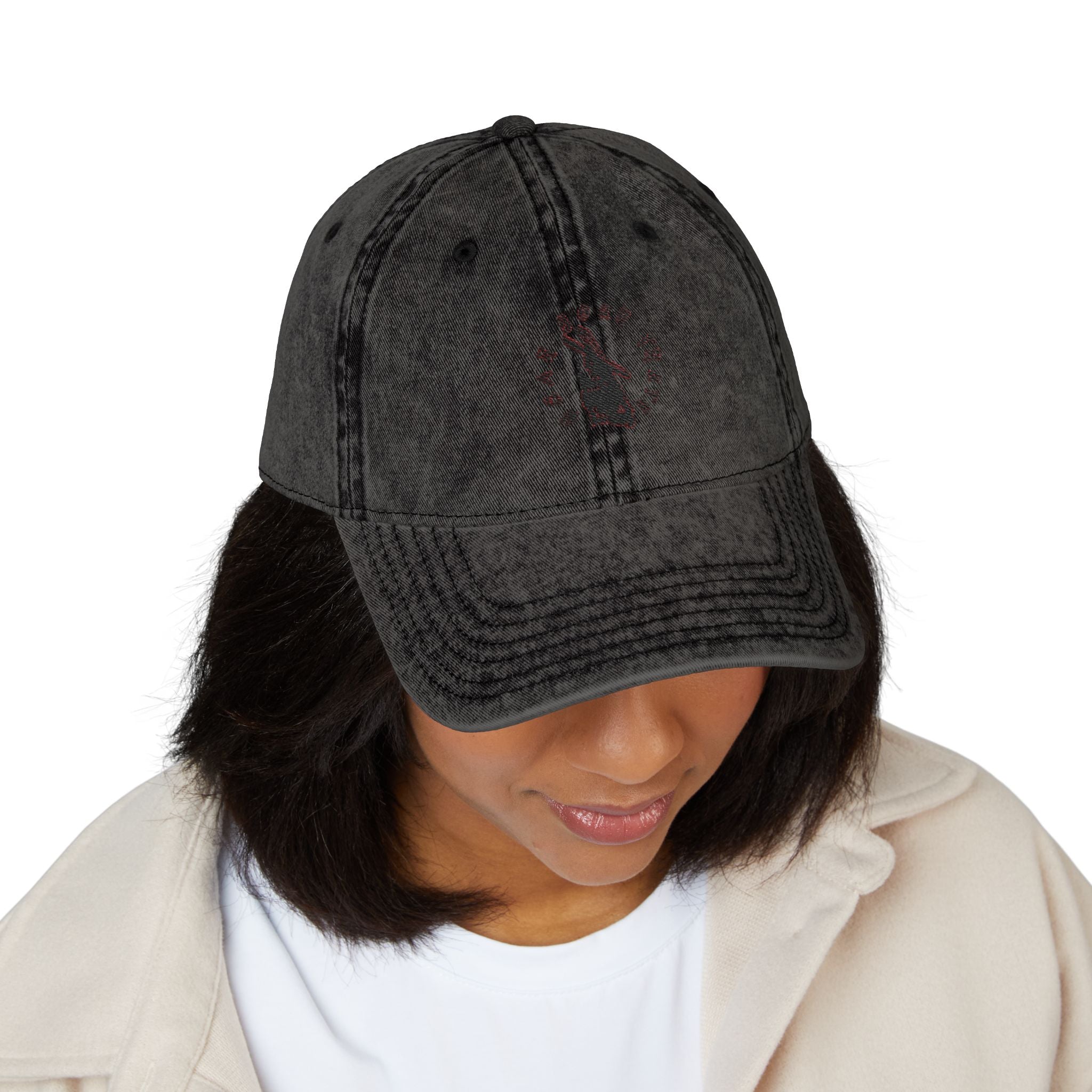 Vintage Embroidered Cap — Retro Burden Bearer